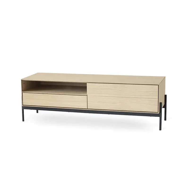 Ale mediabänk 144 cm vitoljad ek Rabatter